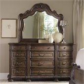 Hooker Furniture Rhapsody Twelve Drawer Triple Dresser and Mirror Set