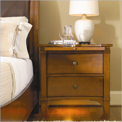 Hooker Furniture Abbott Place Two-Drawer Nightstand in Natural Cherry