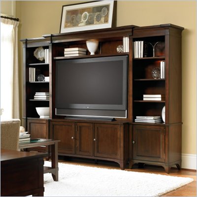 Hooker Furniture Abbott Place Entertainment Center in Warm Cherry