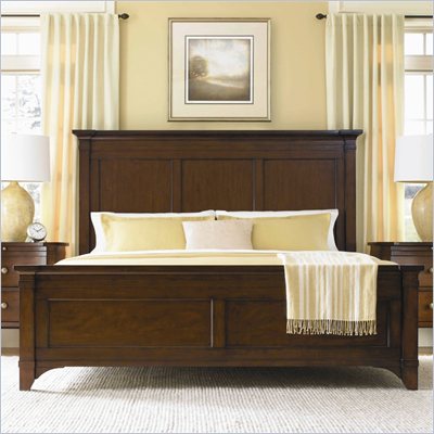 Hooker Furniture Abbott Place Panel Bed in Warm Cherry Finish