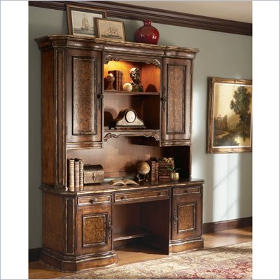 Hooker Furniture Beladora Credenza and Hutch in Caramel Finish