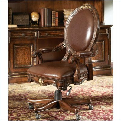 Hooker Furniture Beladora Swivel Desk Chair in Caramel Finish