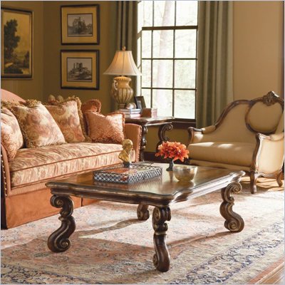 Hooker Furniture Beladora Rectangle Cocktail Table in Caramel Finish