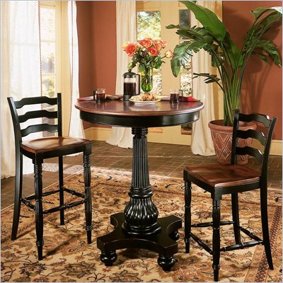 Hooker Furniture Indigo Creek Pub Table in Rub-Through Black