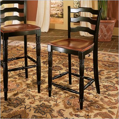 Hooker Furniture Indigo Creek Counter Stool in Rub-Through Black