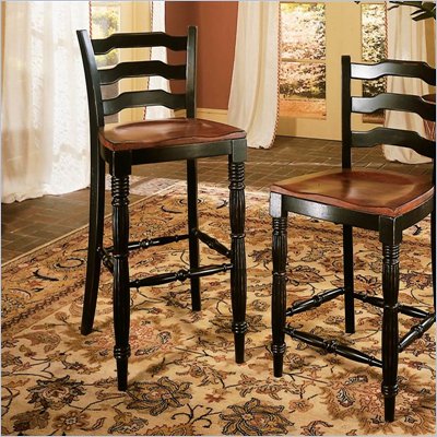 Hooker Furniture Indigo Creek Bar Stool in Rub-Through Black