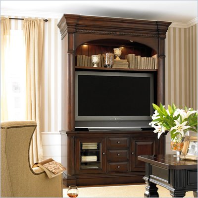 Hooker Furniture New Castle II Gaming Console 65" in Rich Warm Brown