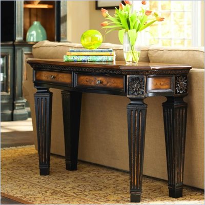 Hooker Furniture North Hampton Wood Top Sofa Table in Black Finish