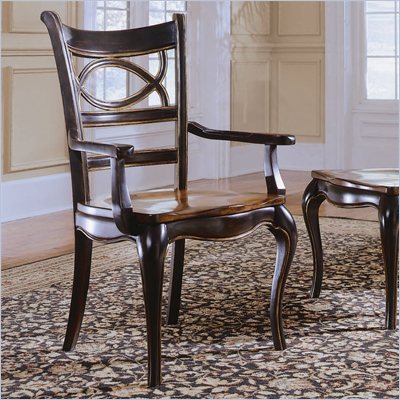 Hooker Furniture Preston Ridge Oval Back Arm Chair with Wood Seat