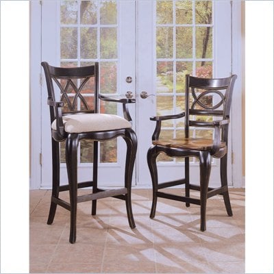 Hooker Furniture Preston Ridge Double X Back Counter Stool w/ Cushion
