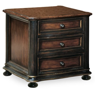 Hooker Furniture Preston Ridge Wood Top 3 Drawer Chairside Chest 