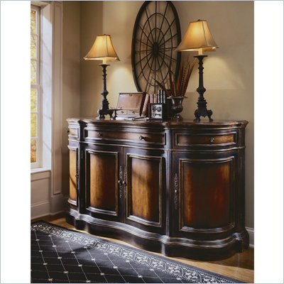 Hooker Furniture Preston Ridge Four Door Credenza  in Cherry/Mahogany