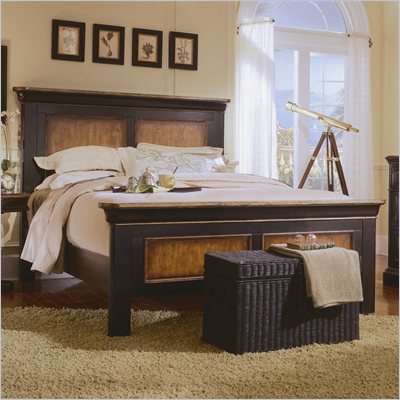 Hooker Furniture Preston Ridge King Panel Bed in Cherry/Mahogany