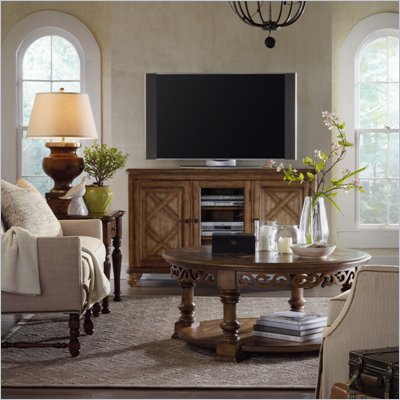 Hooker Furniture Primrose Hill 60in TV Stand in Wheatfield