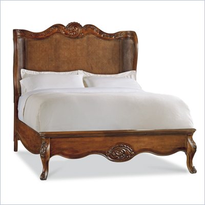 Hooker Furniture Primrose Hill Cane Shelter Bed in Villa Brown