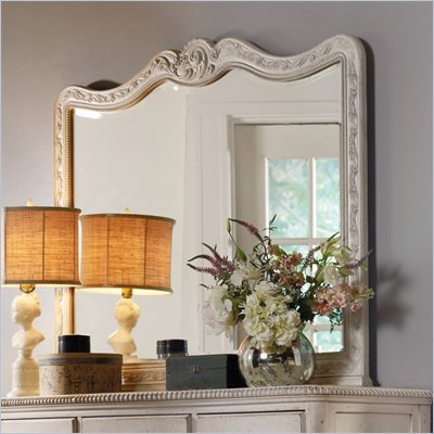 Hooker Furniture Primrose Hill Carved Mirror in Trellis White