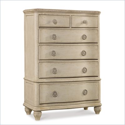 Hooker Furniture Primrose Hill Six Drawer Chest in Trellis White