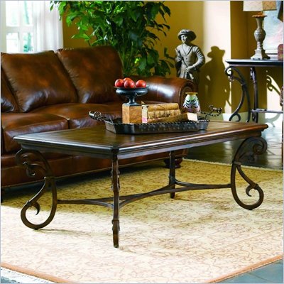 Hooker Furniture San Rafael Stone Top Rectangular Cocktail Table