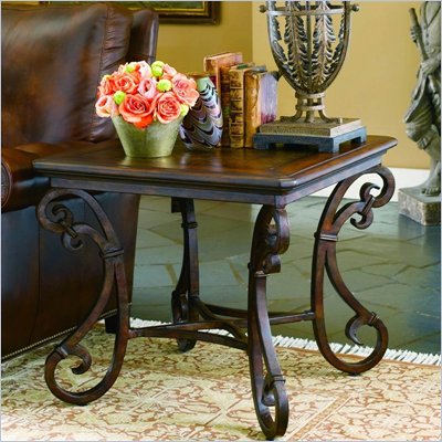 Hooker Furniture San Rafael Stone Top Square End Table