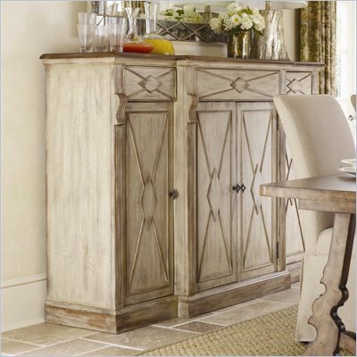 Hooker Furniture Sanctuary 4-Door 3-Drawer Credenza in Dune