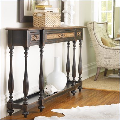 Hooker Furniture Sanctuary Three Drawer Thin Console in Ebony