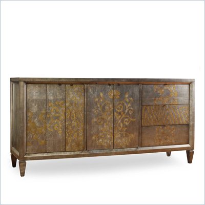 Hooker Furniture Sanctuary Four-Door Three-Drawer Console Table in Visage