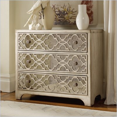 Hooker Furniture Sanctuary Fretwork Chest in Pearl Essence