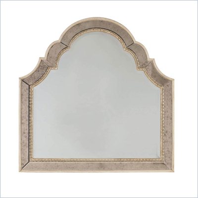 Hooker Furniture Sanctuary Shaped Landscape Mirror in Pearl Essence