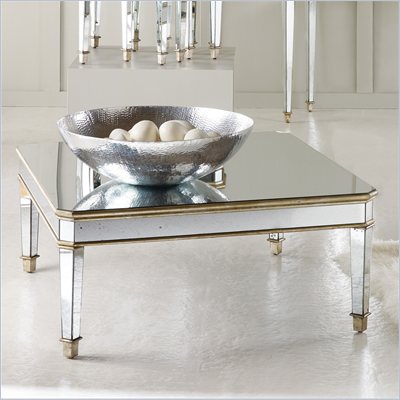 Hooker Furniture Seven Seas Square Cocktail Table w/ Gold Painted Trim