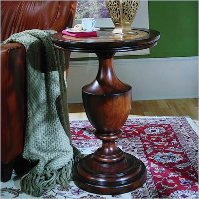 Hooker Furniture Seven Seas Round Wood Top Pedestal Accent Table 