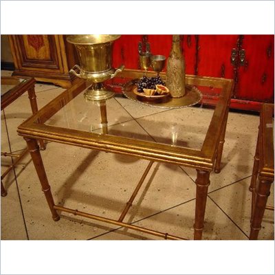 Hooker Furniture Seven Seas Rectangular Cocktail Table in Gold Leaf 