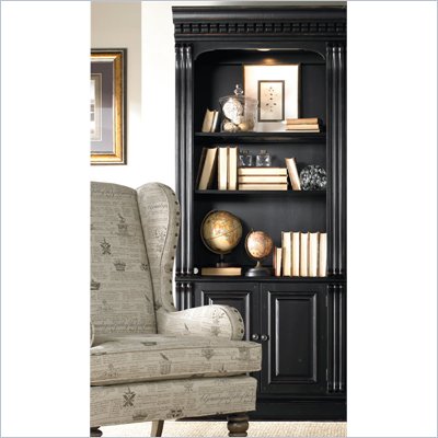 Hooker Furniture Telluride Bunching Bookcase with Doors in Black