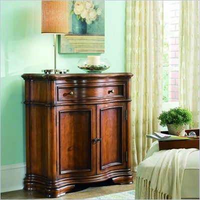 Hooker Furniture Waverly Place Shaped Wood Top Hall Console in Cherry