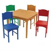 KidKraft Nantucket Table and 4 Chair Set in Primary