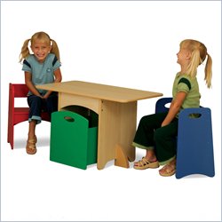 KidKraft Natural Table with Primary Benches