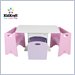 KidKraft White Table with Pastel Benches