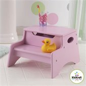 KidKraft Step 'n Store Kids Step Stool in Pink