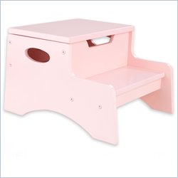 KidKraft Step 'n Store Kids Step Stool in Petal