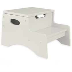 KidKraft Step 'n Store Kids Step Stool in Vanilla