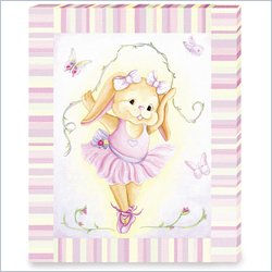 KidKraft Bunny Ballet Canvas Art Painting Wall decoration