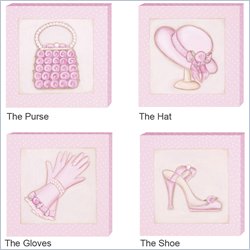 KidKraft Garden Party Collection Canvas Art (Set of 4) Wall decoration