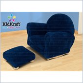 KidKraft Blueberry Chenille Upholstered Rocker & Ottoman