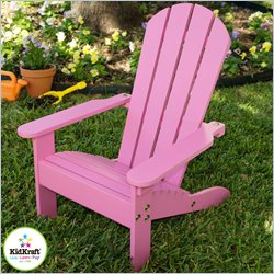 KidKraft Adirondack All-Wood Chair in Bubblegum