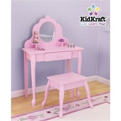 KidKraft Medium Diva Table & Stool in Pink