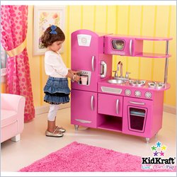 KidKraft Vintage Play Kitchen in Bubblegum