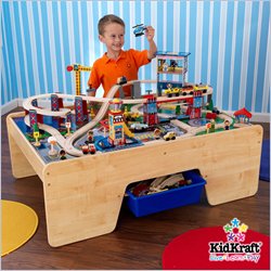 KidKraft Rising City Train Table and Set