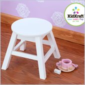 KidKraft Round Stool in White