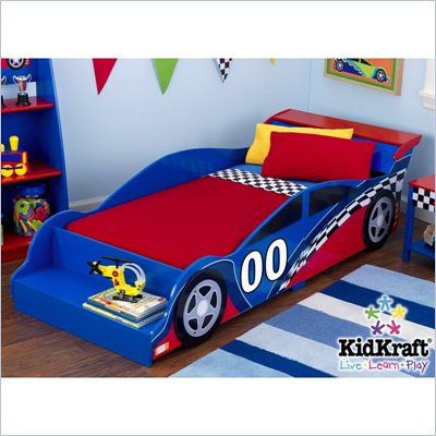 KidKraft Racecar Toddler Bed