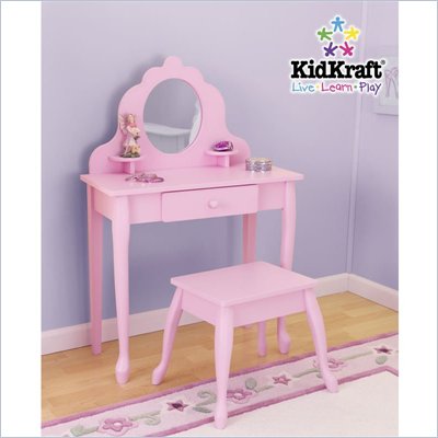 KidKraft Medium Diva Table & Stool in Pink