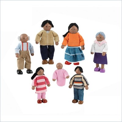 KidKraft Doll House Doll Family of 7 - African American